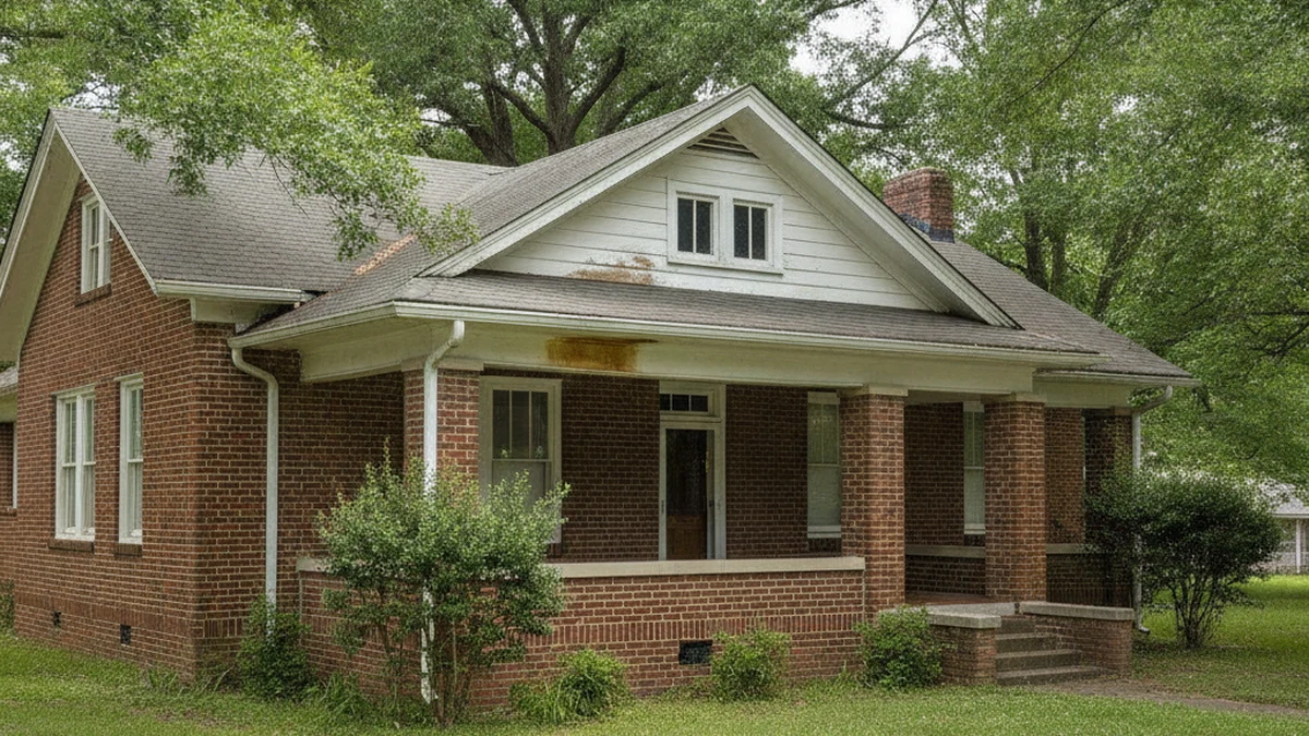 Gutter repair Tuscumbia Alabama Colbert County older historic residential seam failure fascia assessment